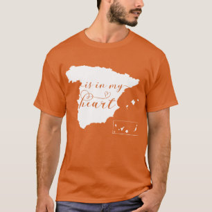 Camiseta A espanha Está No Meu Coração, Mapa