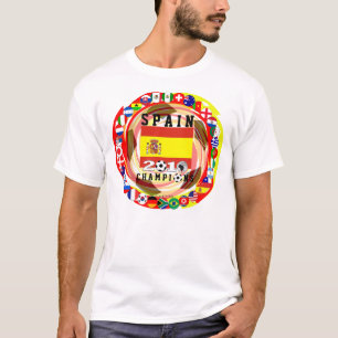 Camiseta A espanha patrocina o t-shirt 2010 do campeonato