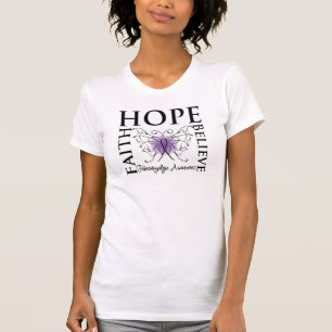 Camiseta A esperança acredita a fé - fibromialgia
