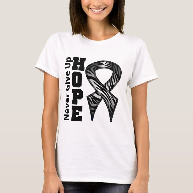 Camiseta A esperança Carcinoid do cancer nunca dá acima (Frente)