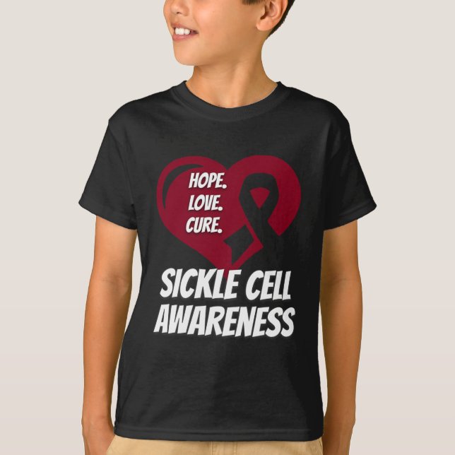 Camiseta A Esperança das Células Falsiformes Que Amar Consc (Frente)