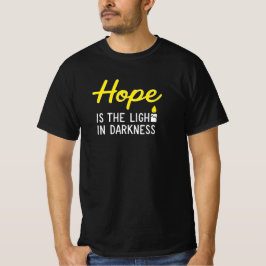 Camiseta A esperança é a luz na escuridão - um símbolo de e
