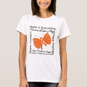 Camiseta A esperança é tudo - consciência da leucemia