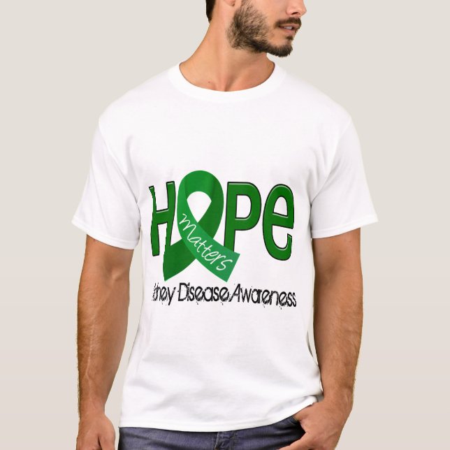 Camiseta A esperança importa a doença renal 2 (Frente)