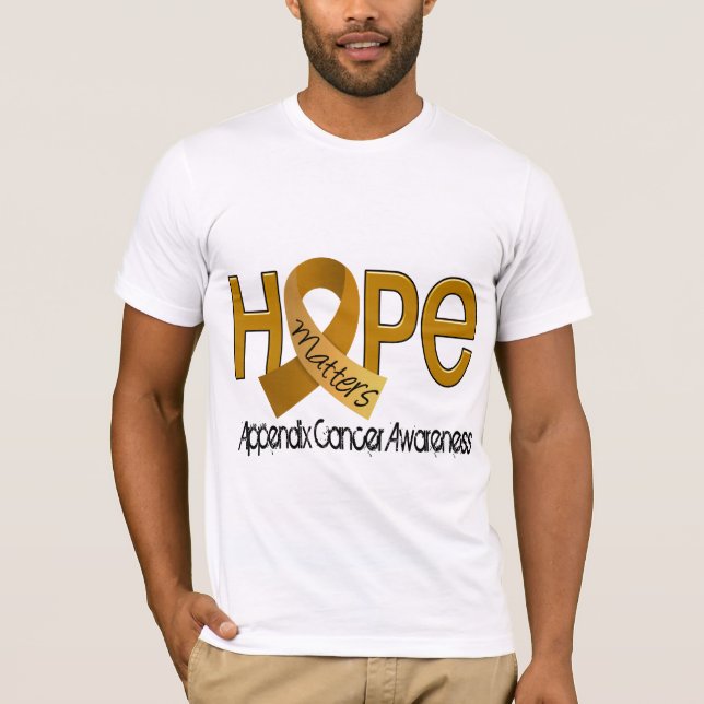 Camiseta A esperança importa cancer de 2 apêndices (Frente)