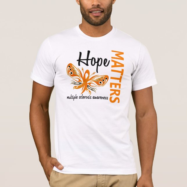 Camiseta A esperança importa esclerose múltipla da (Frente)