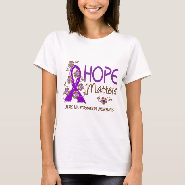 Camiseta A esperança importa malformação de 3 Chiari (Frente)