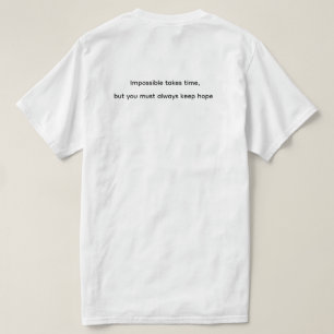 Camiseta A Esperança Leva Tempo – Relógio Inspirador & Borb