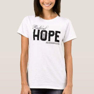 Camiseta A ESPERANÇA T de fluxo das mulheres