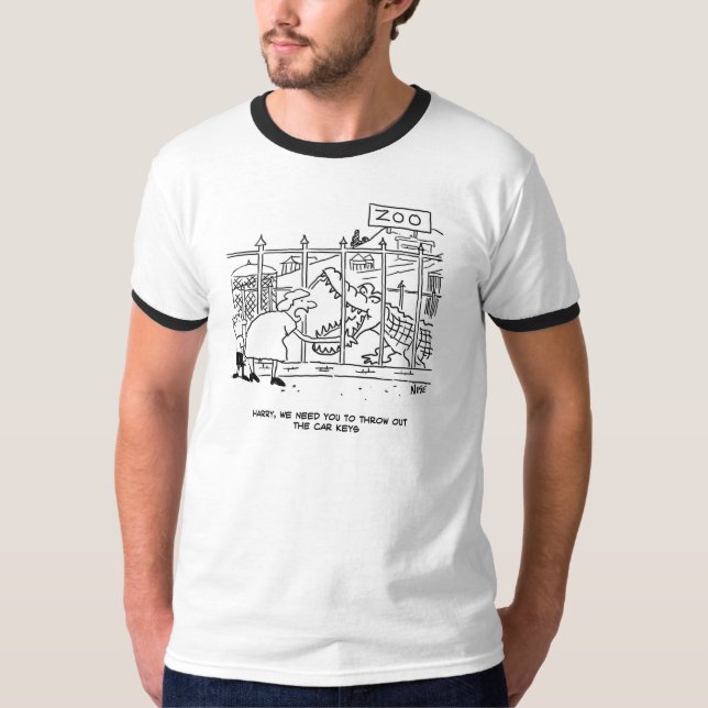 Camiseta A esposa quer que o marido lhe jogue as chaves do  (Frente)