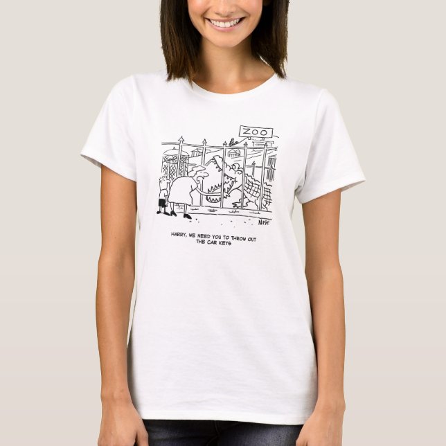Camiseta A esposa quer que o marido lhe jogue as chaves do  (Frente)