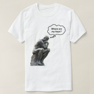 Camiseta A estátua mais engraçada do Rodin - Onde estão as