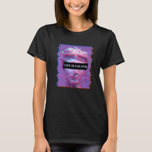 Camiseta A Estética Vaporwave David Statue Life É Uma Falha