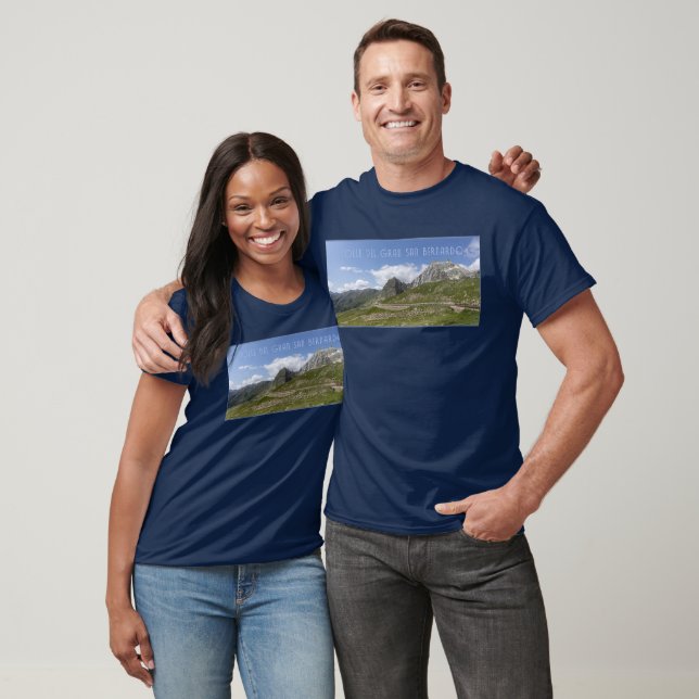 Camiseta A Estrada das Montanhas para Itália, Vale de Aosta (Unissex)