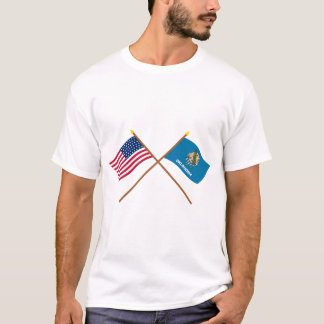 Camiseta A estrela cruzada e Oklahoma dos E.U. 46 indicam