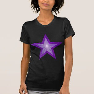 Camiseta A estrela roxa "dois tonifica" o preto do t-shirt