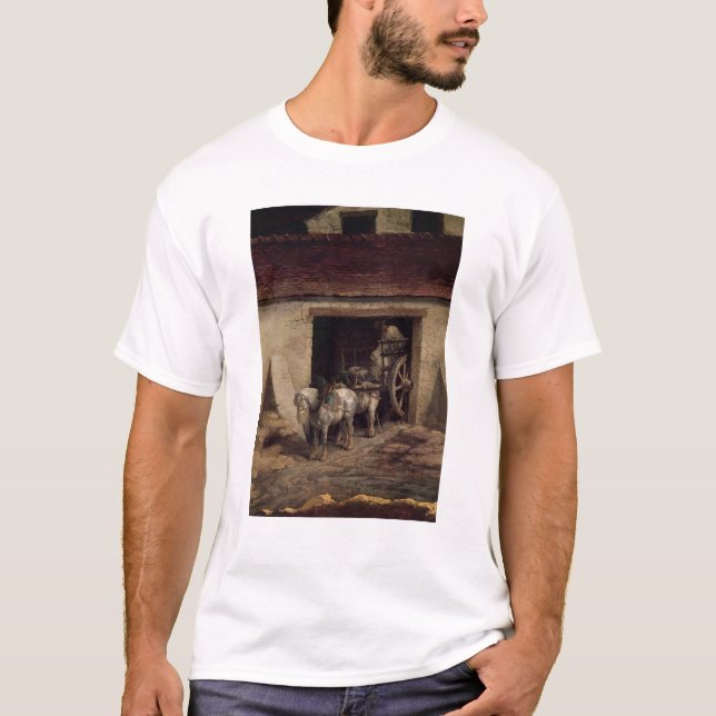 Camiseta A estufa nos trabalhos do emplastro (Frente)