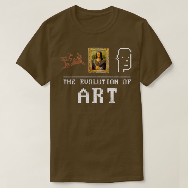 Camiseta A Evolução Da Arte Tokens Não Fungíveis Nft Art (Frente do Design)