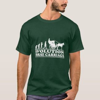 Camiseta A evolução da evolução da Carruagem de cavalos é e