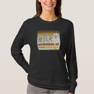 Camiseta A Evolução do Armazenamento Computador Retro