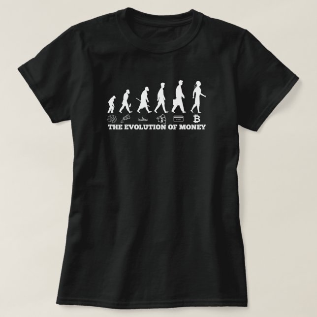 Camiseta A Evolução Do Dinheiro Bitmoney Btc Crypto Cryptoc (Frente do Design)