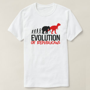 Camiseta A Evolução dos Republicanos em Dinossauros