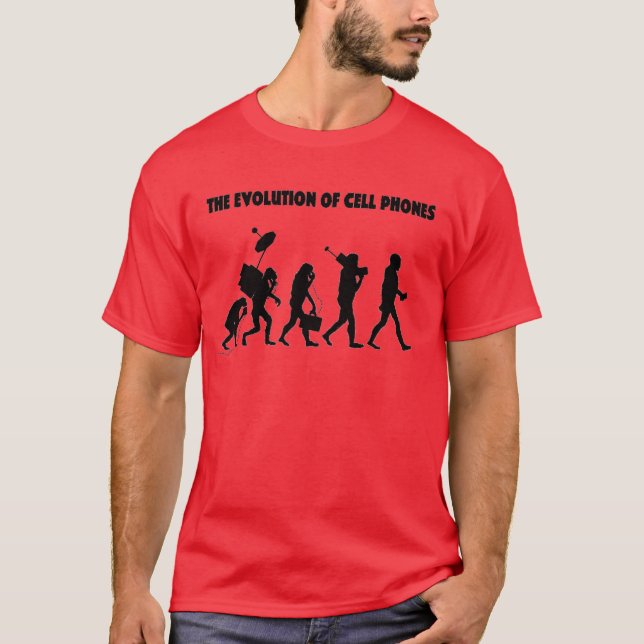 Camiseta A evolução dos telemóveis (Frente)