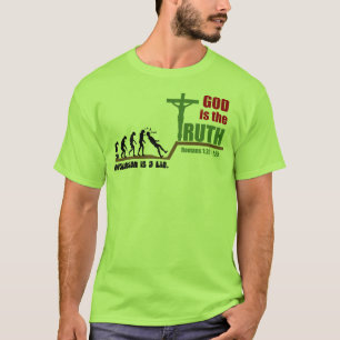 Camiseta A evolução é mentira. O deus é o t-shirt da