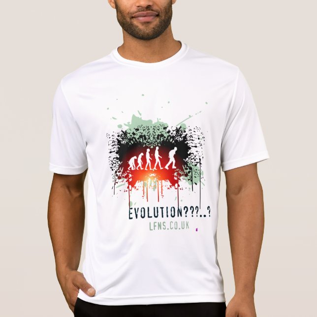 Camiseta A evolução/mantem à esquerda - a fibra do (Frente)