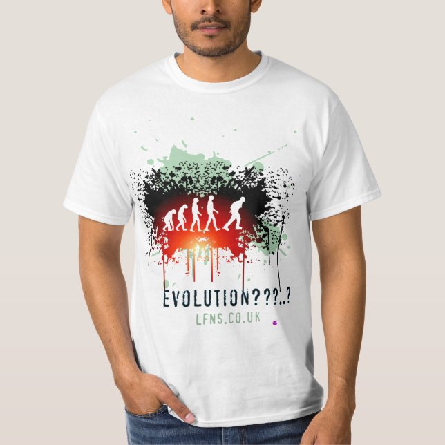 Camiseta A evolução/mantem o valor esquerdo (Frente)