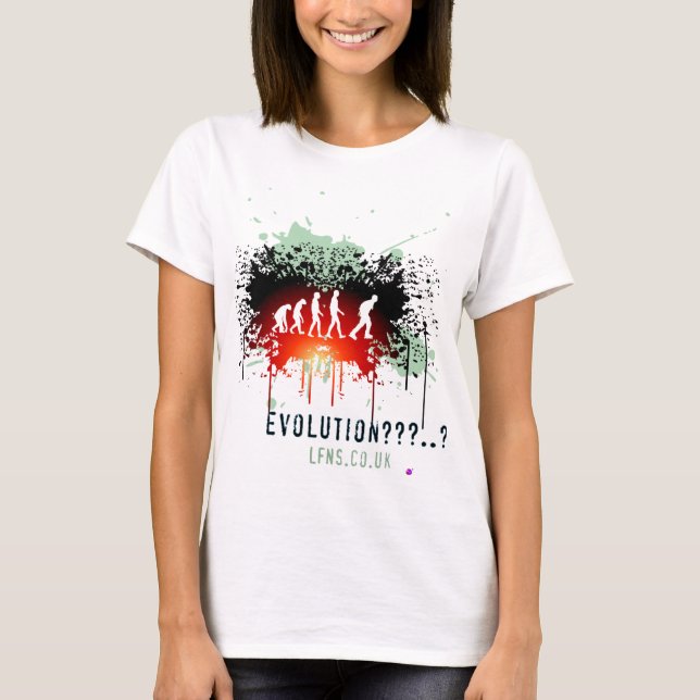 Camiseta A evolução/mantem-se à esquerda (Frente)