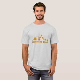 Camiseta A evolução mata o t-shirt engraçado dos