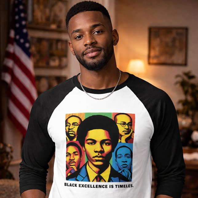 Camiseta A excelência negra é Eterno (Criador carregado)