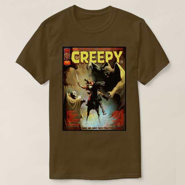 CAMISETA A EXCELENTE VINTAY CREEPY MAGAZINE COBRIR 1 (Frente do Design)