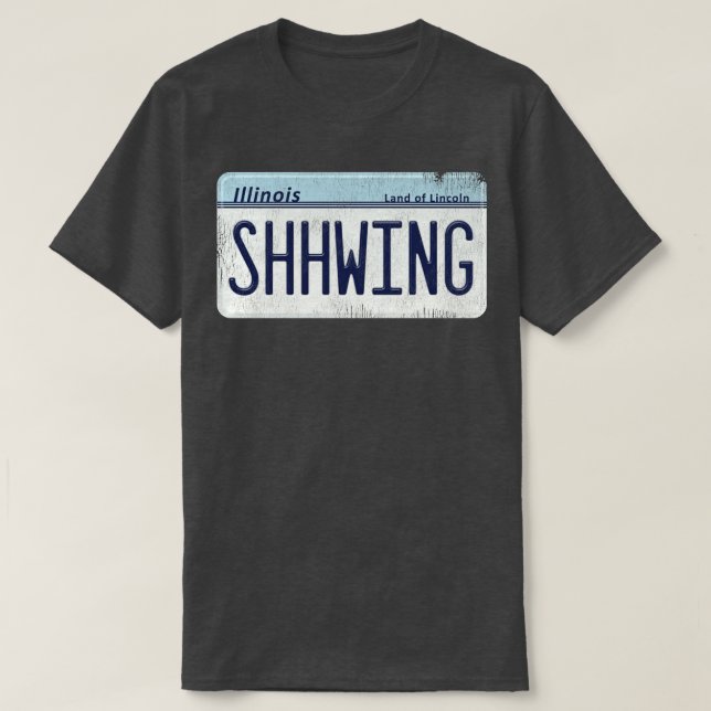 Camiseta A exibição da placa de licença Mirthmobile (Frente do Design)