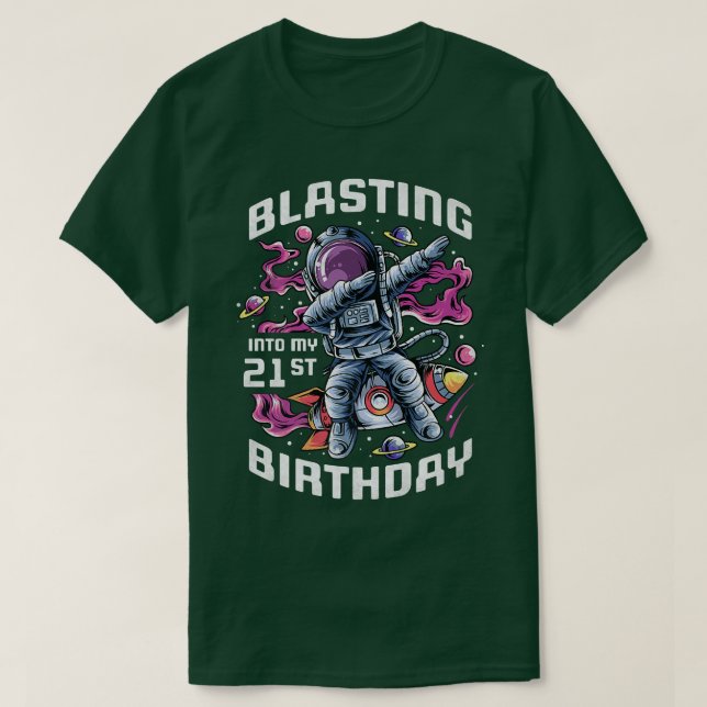 Camiseta A Explodir Para A Minha aniversário de 21 anos, As (Frente do Design)
