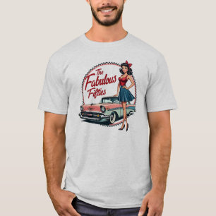 Camiseta A Fabulosa Anos 50 da Garota do Carro Retro