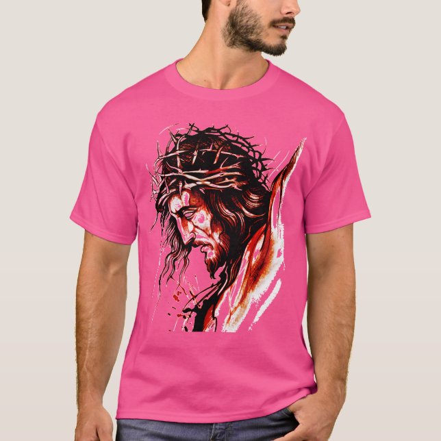 Camiseta A Face Do Desenho De Jesus (Frente)