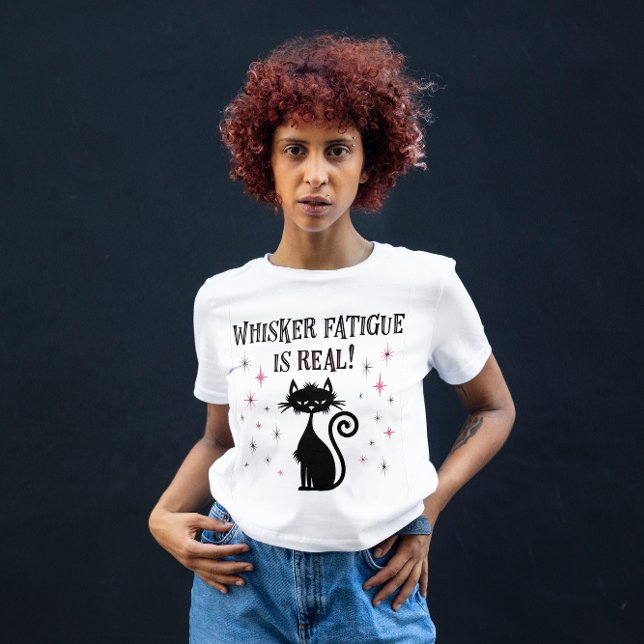 Camiseta A Fadiga Sussurra É Engraçada Dizendo Gato (Criador carregado)