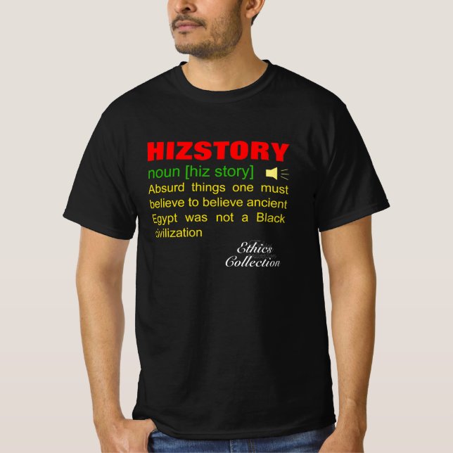 Camiseta A falsificação da história africana (Frente)