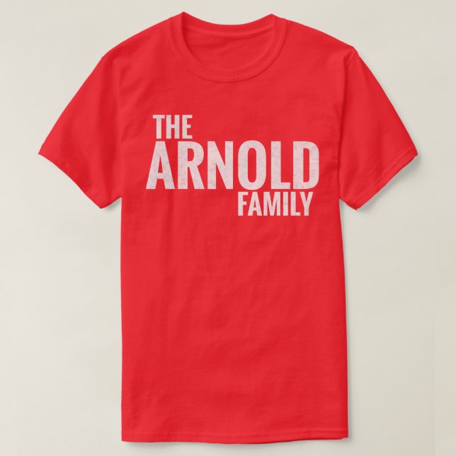 Camiseta A família Arnold Surname Arnold Sobrenome (Frente do Design)