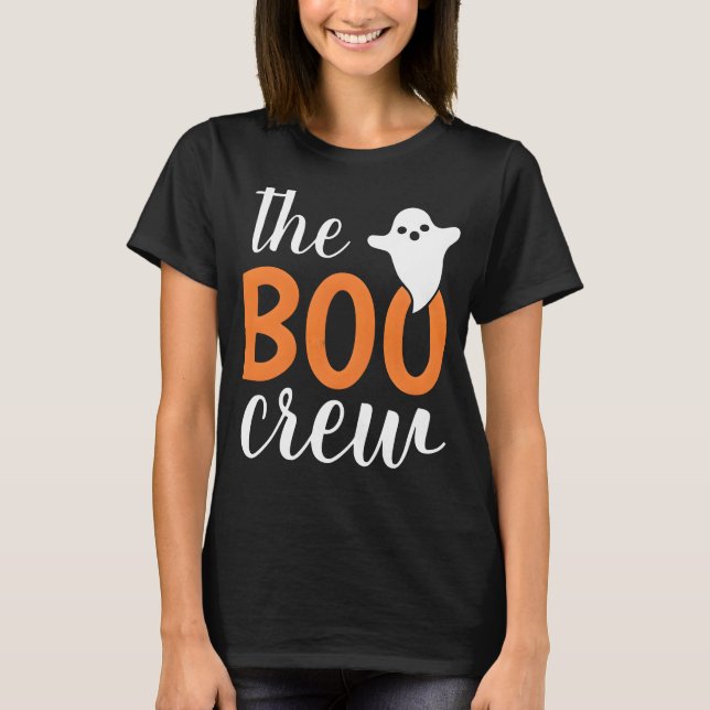Camiseta A Família Boo Crew Orange Halloween Combina (Frente)