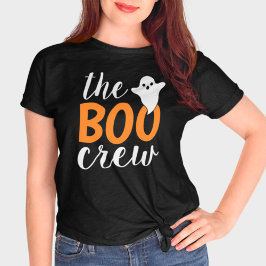 Camiseta A Família Boo Crew Orange Halloween Combina