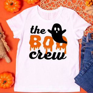 Camiseta A Família Boo Crew Orange Halloween Combina