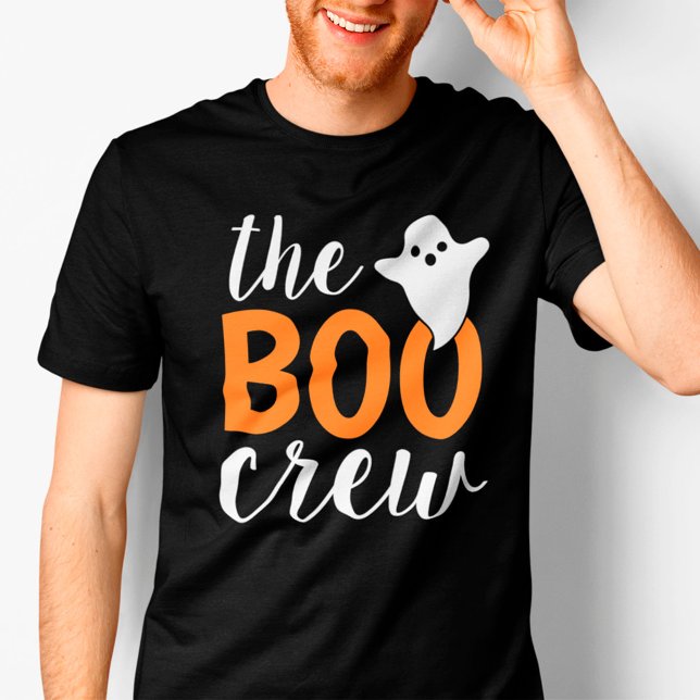 Camiseta A Família Boo Crew Orange Halloween Combina (Criador carregado)
