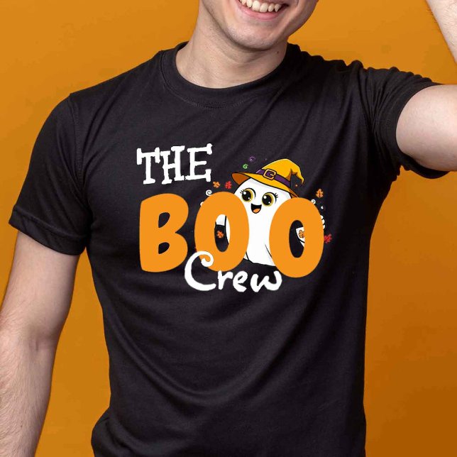 Camiseta A Família Boo Orange Halloween Combina (Criador carregado)