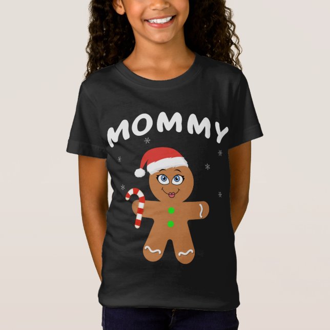 Camiseta A Família Correspondendo As Festas De Natal Mamãe (Frente)
