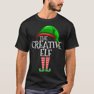 Camiseta A Família Criativa Elf Correspondendo Ao Presente