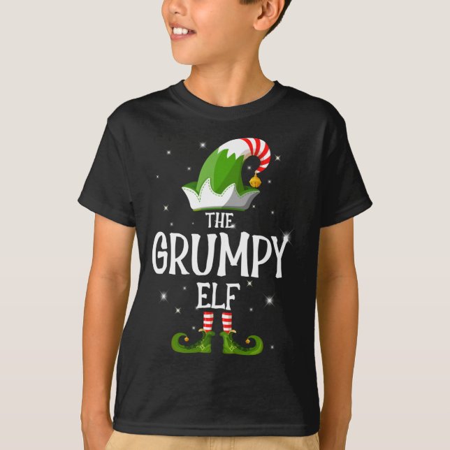 Camiseta A Família De Elf Grumpy Correspondendo Ao Natal (Frente)