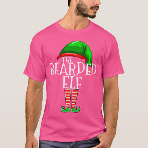 Camiseta A Família de Elfos Barbados Grupo de Natal Corresp